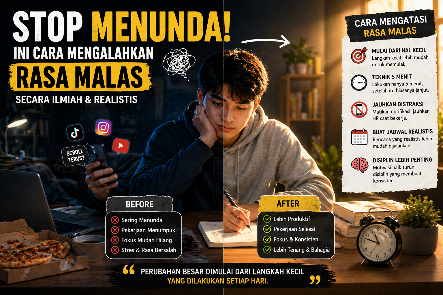 cara mengatasi rasa malas