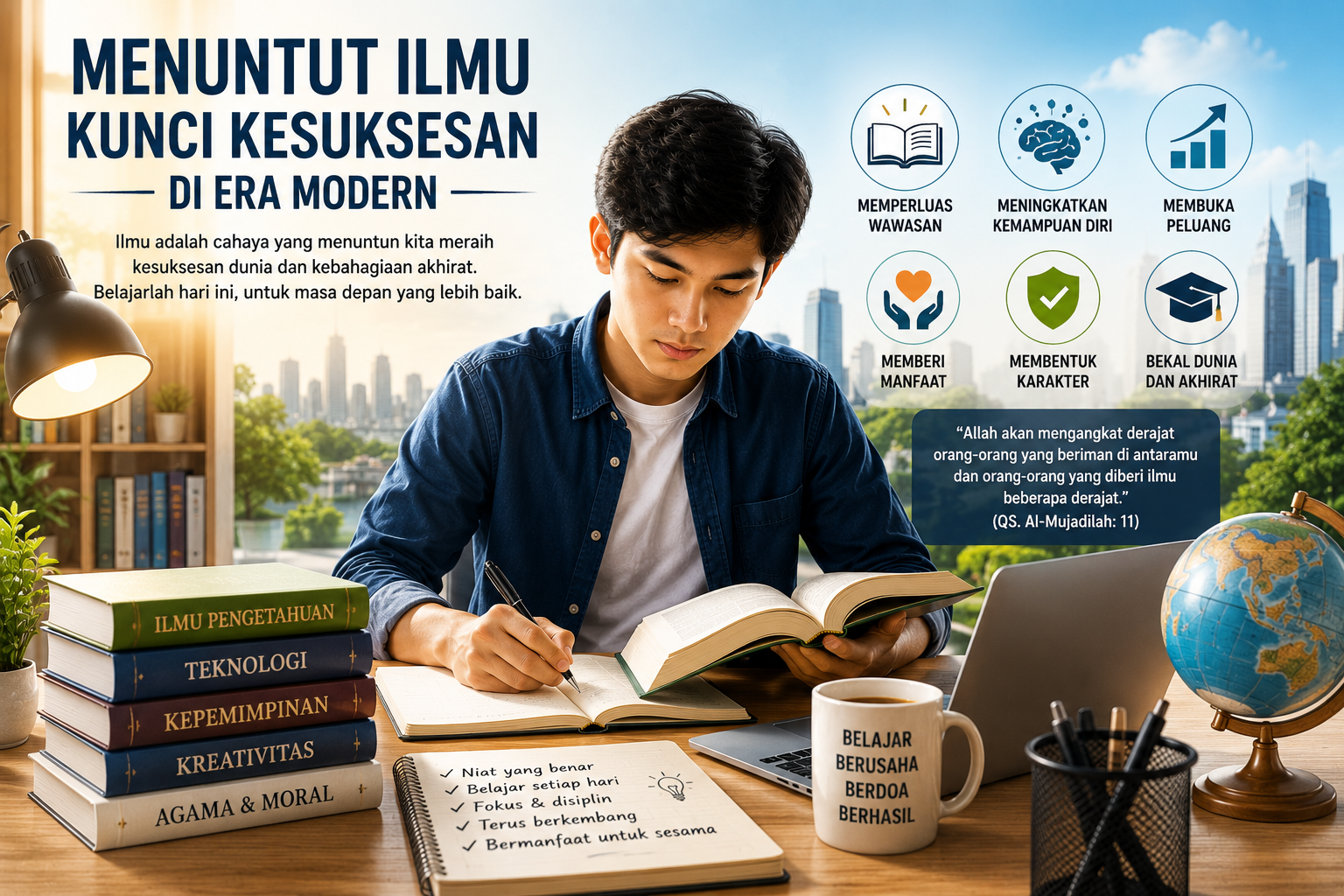pentingnya menuntut ilmu untuk menghadapi tantangan era modern.