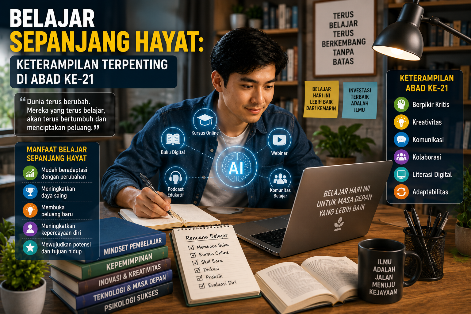 belajar sepanjang hayat di abad ke-21.