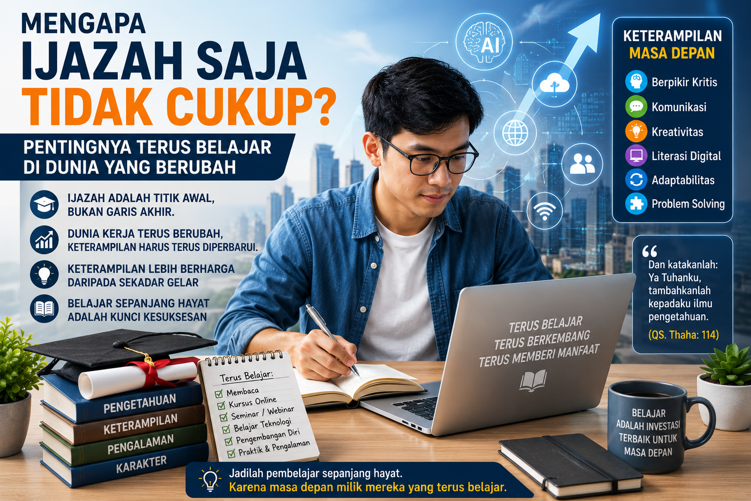 erus belajar dan mengembangkan keterampilan di dunia yang terus berubah.