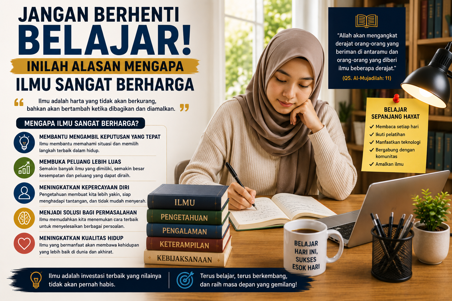 alasan mengapa menuntut ilmu menjadi kunci kesuksesan di era modern.